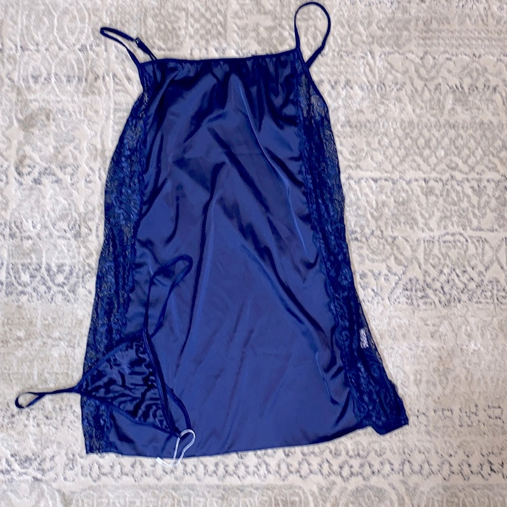 Navy Lingerie Slip